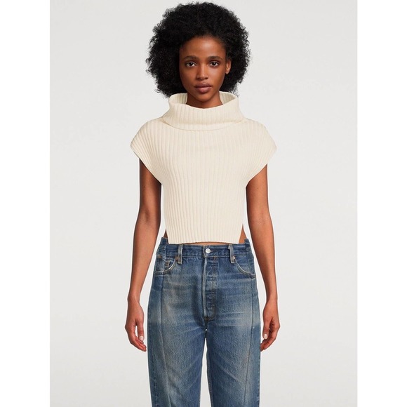 NWOT Vanessa Hong X Birgitte Herskind Womens Vally Cowl Neck Sweater Small Cream - Picture 3 of 14